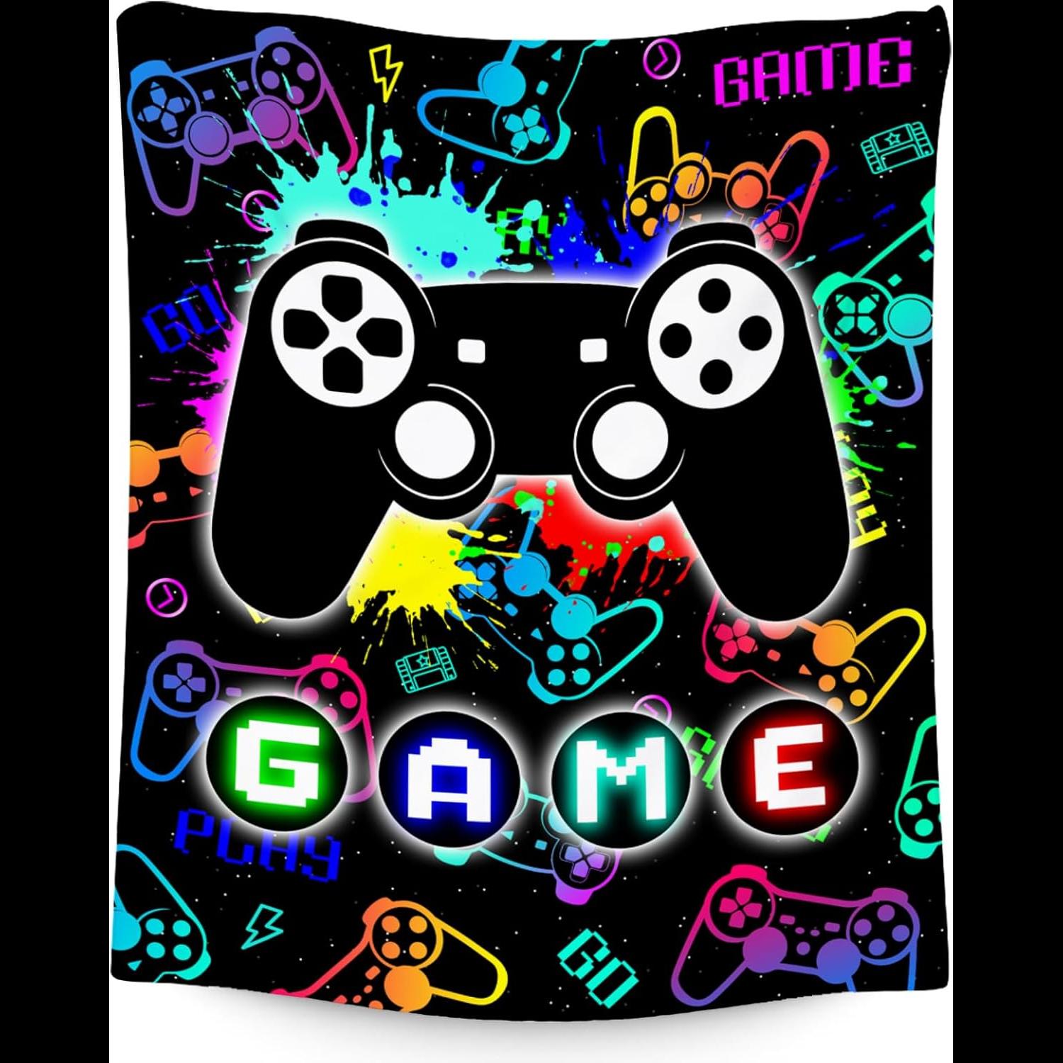 Gaming Accessories Gifts For Men - Kids Blankets for Boys Gaming Blanket
