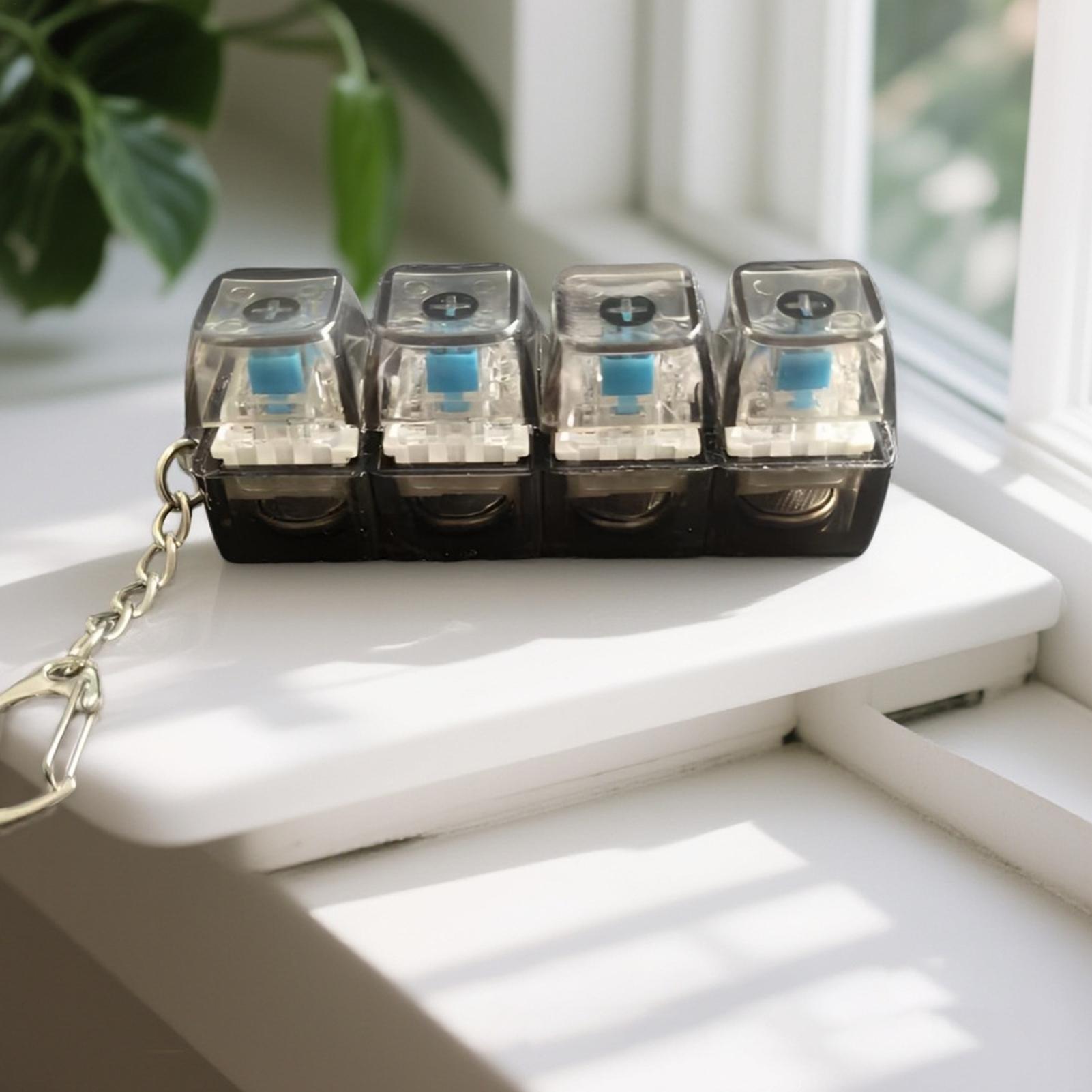 Keyboard Switch Tester - 4-Key Switches Tester Keyboard Keychain With