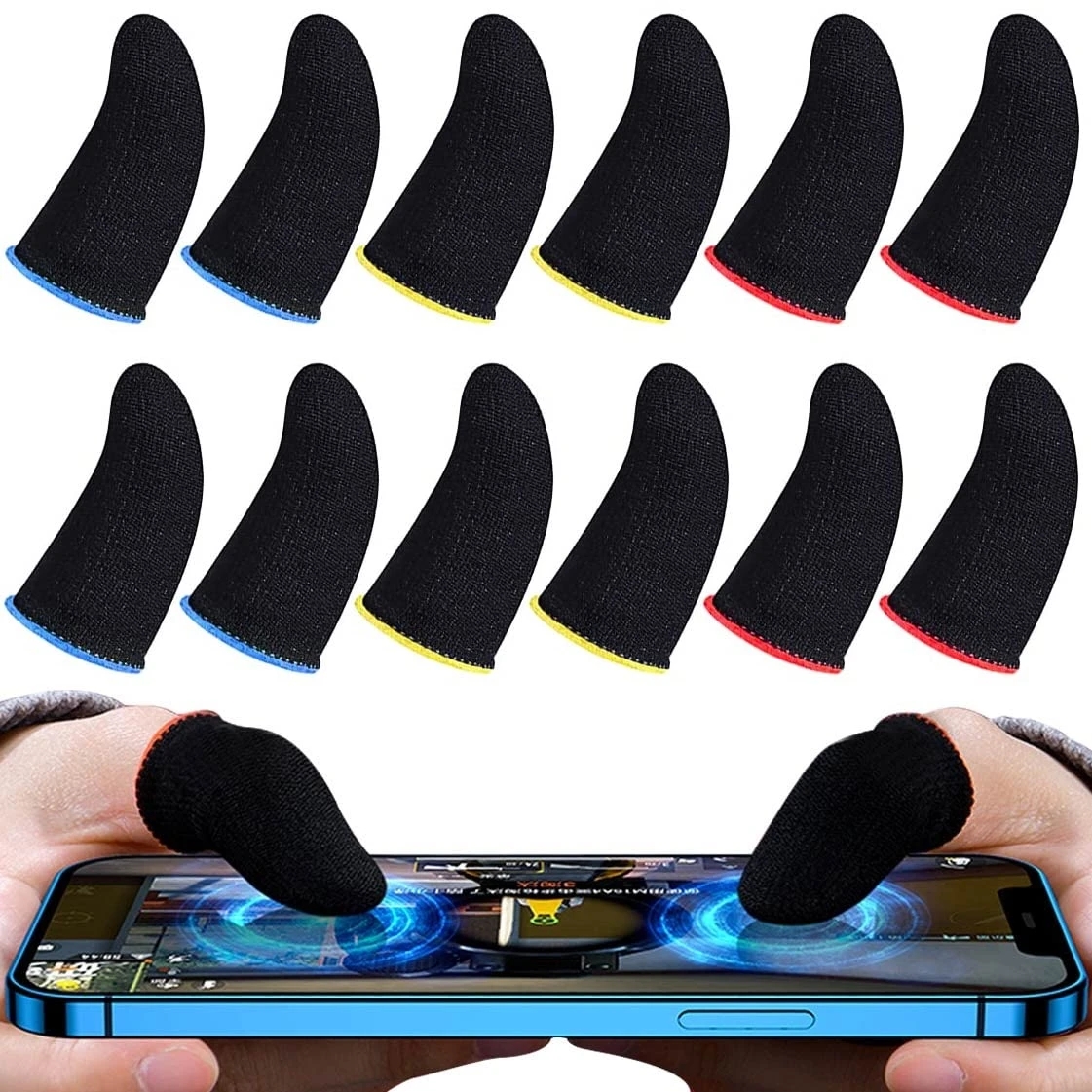 Gaming Accessories Kit - Gaming Finger Sleeve Breathable Fingertips For