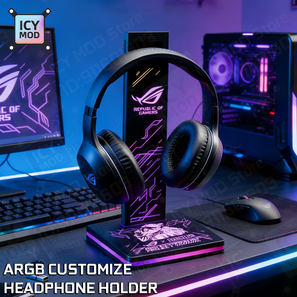 Headset Stand Rgb - ARGB Headphone Holder PC Lighting RGB