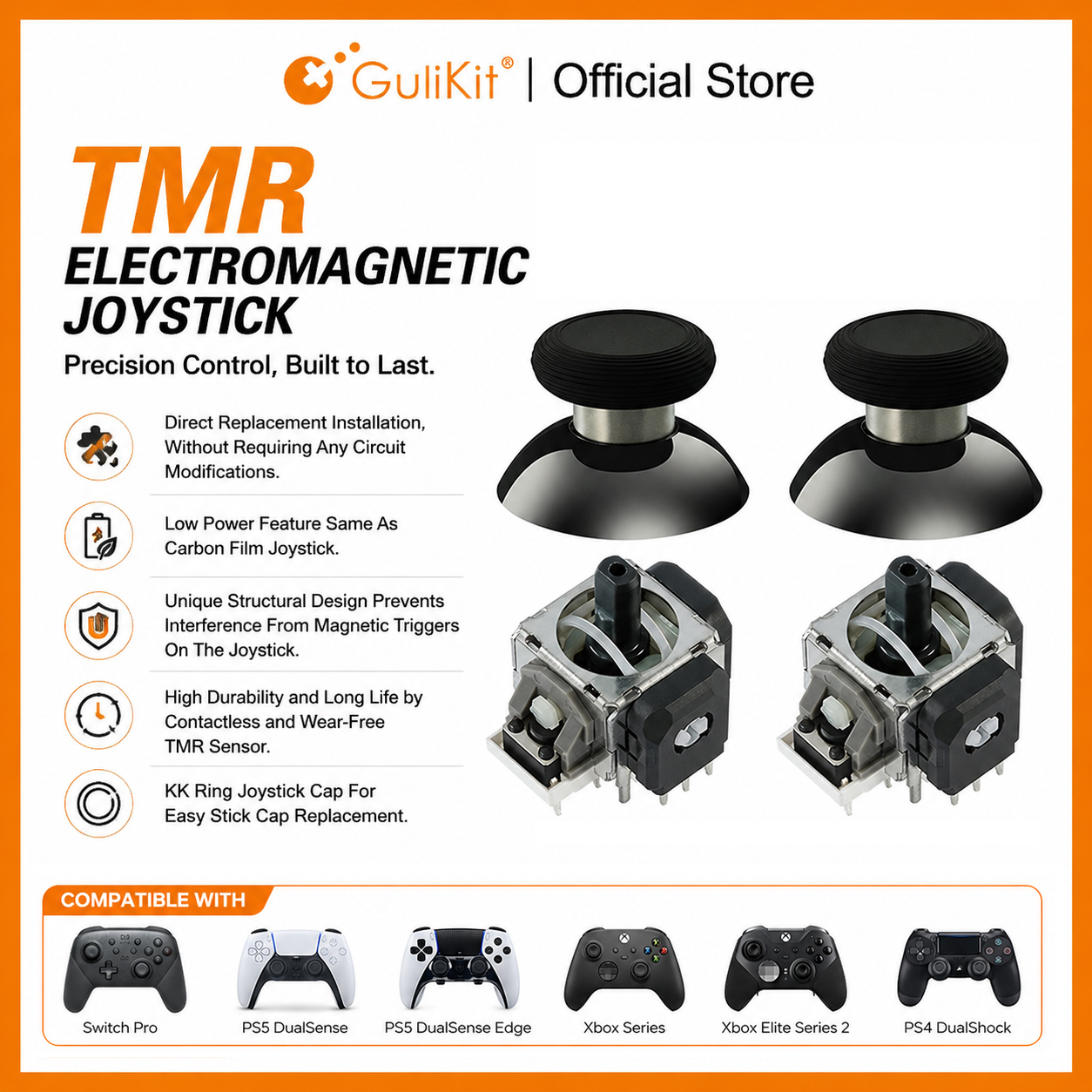 10 Pairs GuliKit TMR Joystick  - Gaming Accessories Kit avis et prix