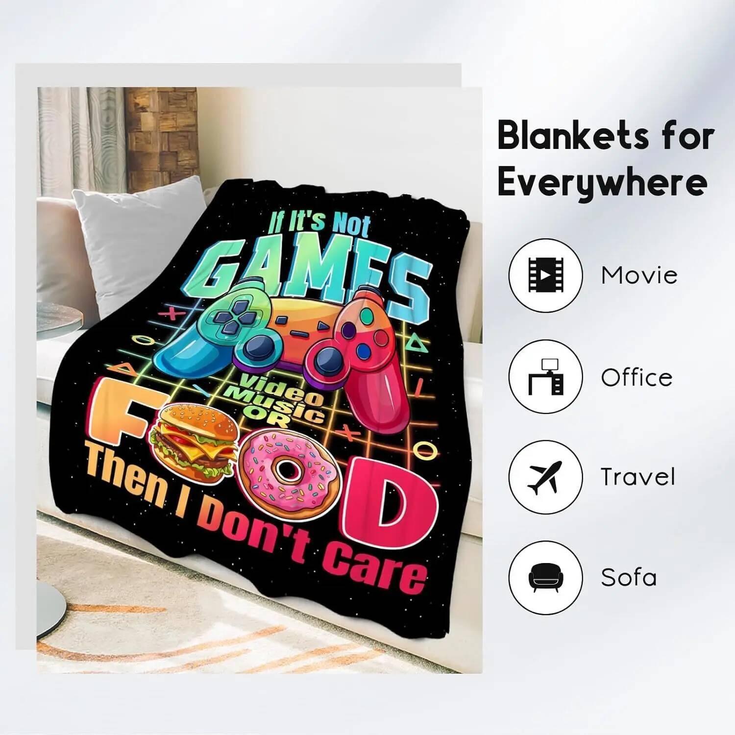 Boys Blanket - Gaming Blanket  - Gaming Room Accessories Ideas avis et prix