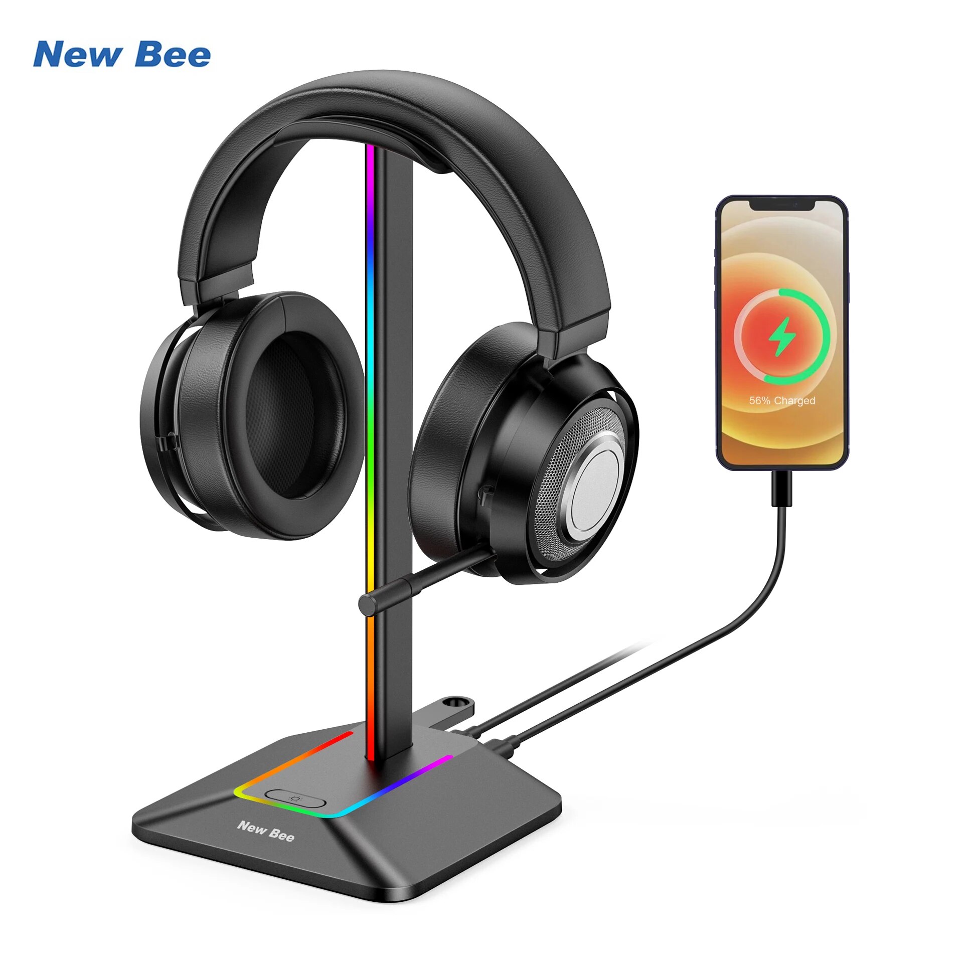 New Bee Z8 RGB Headphones Stan - Headset Stand Rgb avis et prix