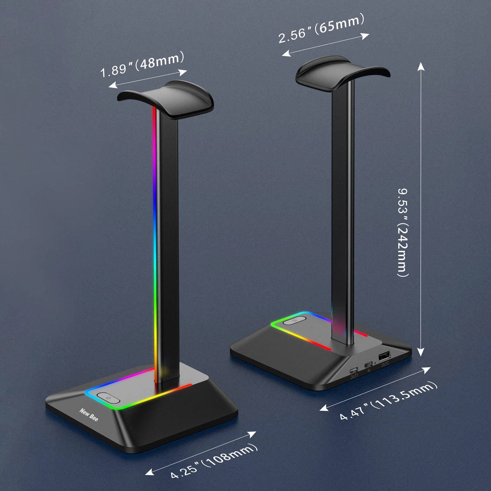 New Bee Z8 RGB Headphones Stan - Headset Stand Rgb avis et prix