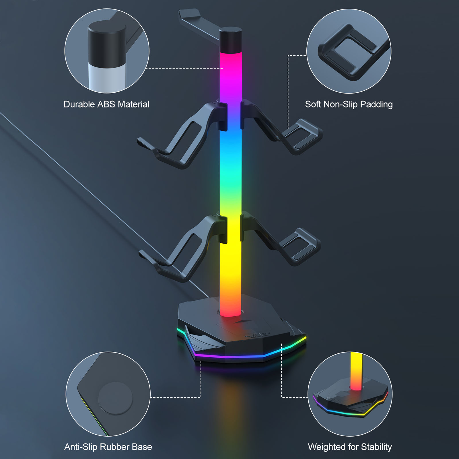 Headset Controller Display Sta - Headset Stand Rgb avis et prix