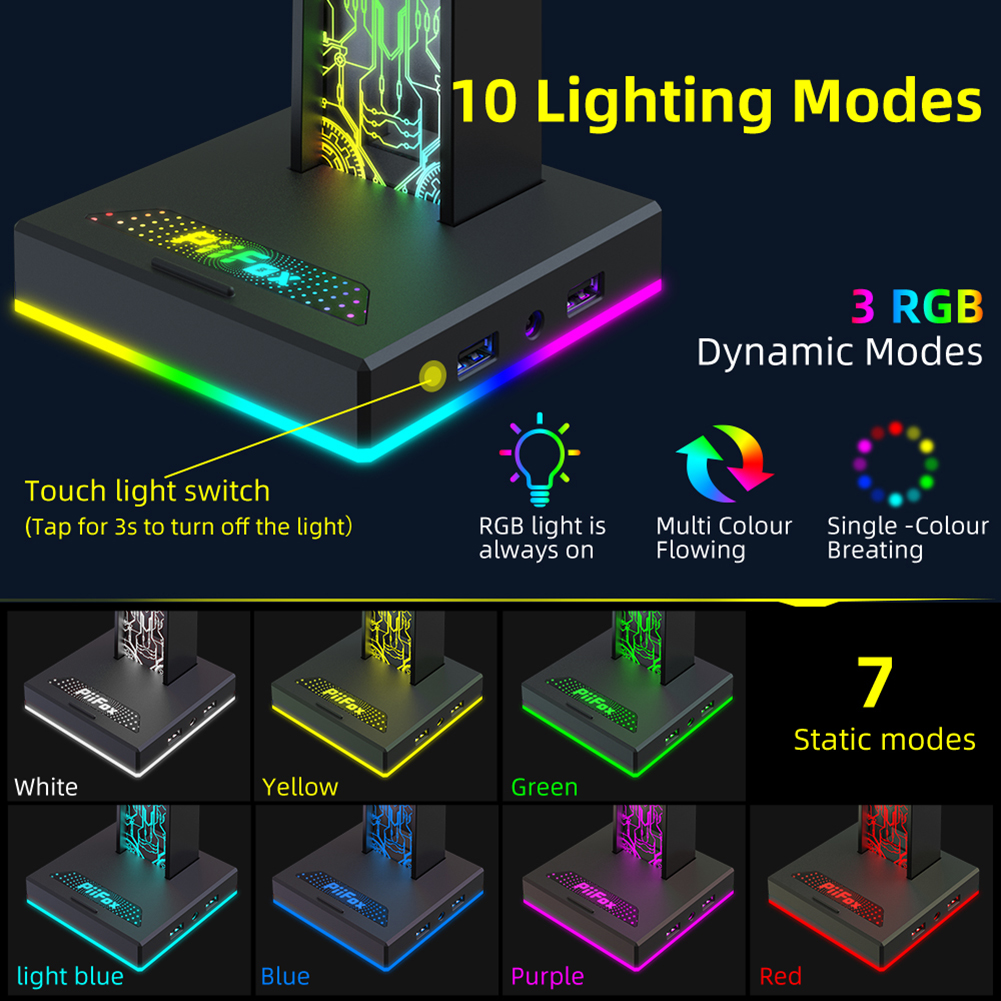 RGB Gaming Headphone Stand Dua - Headset Stand Rgb avis et prix