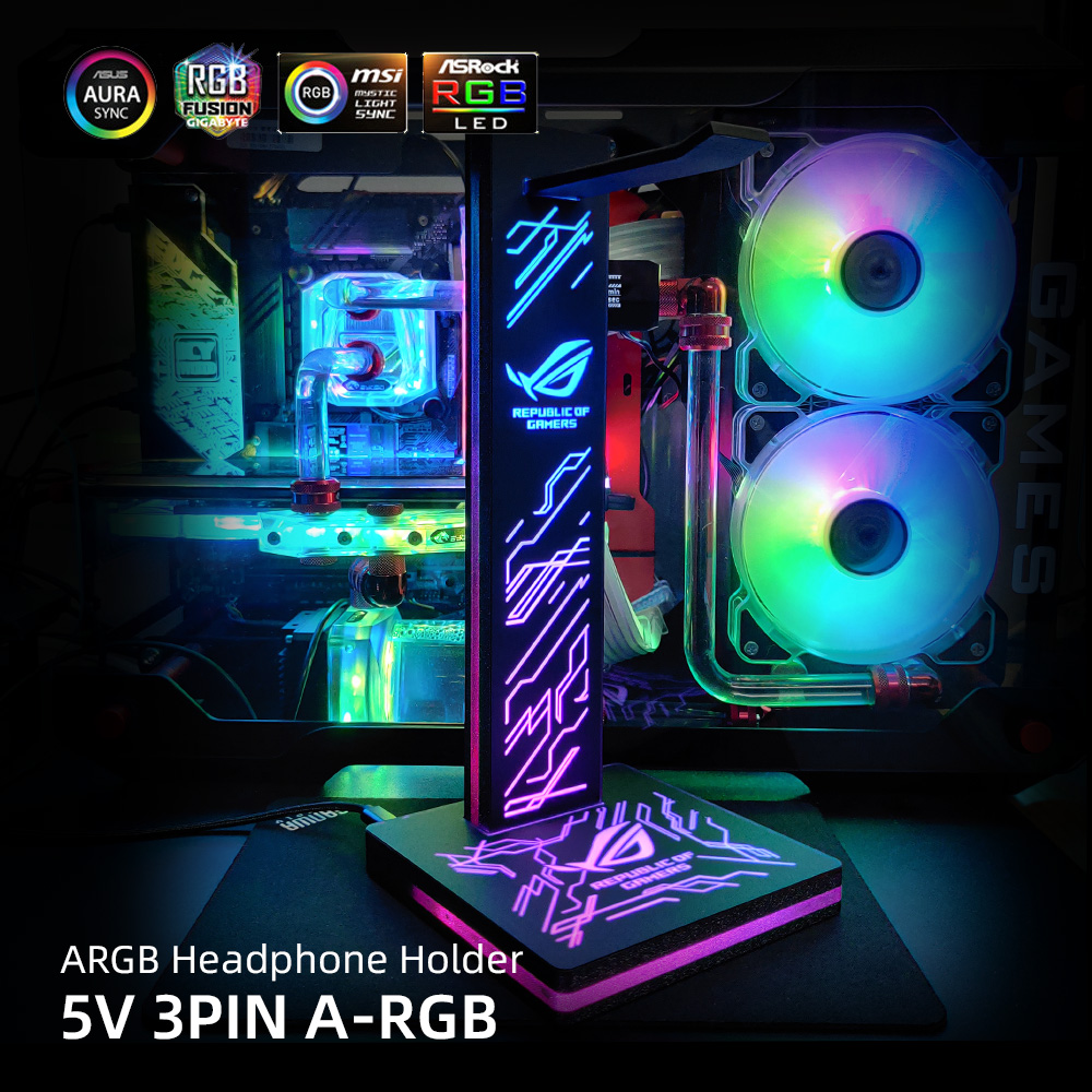 ARGB Headphone Holder PC Light - Headset Stand Rgb avis et prix