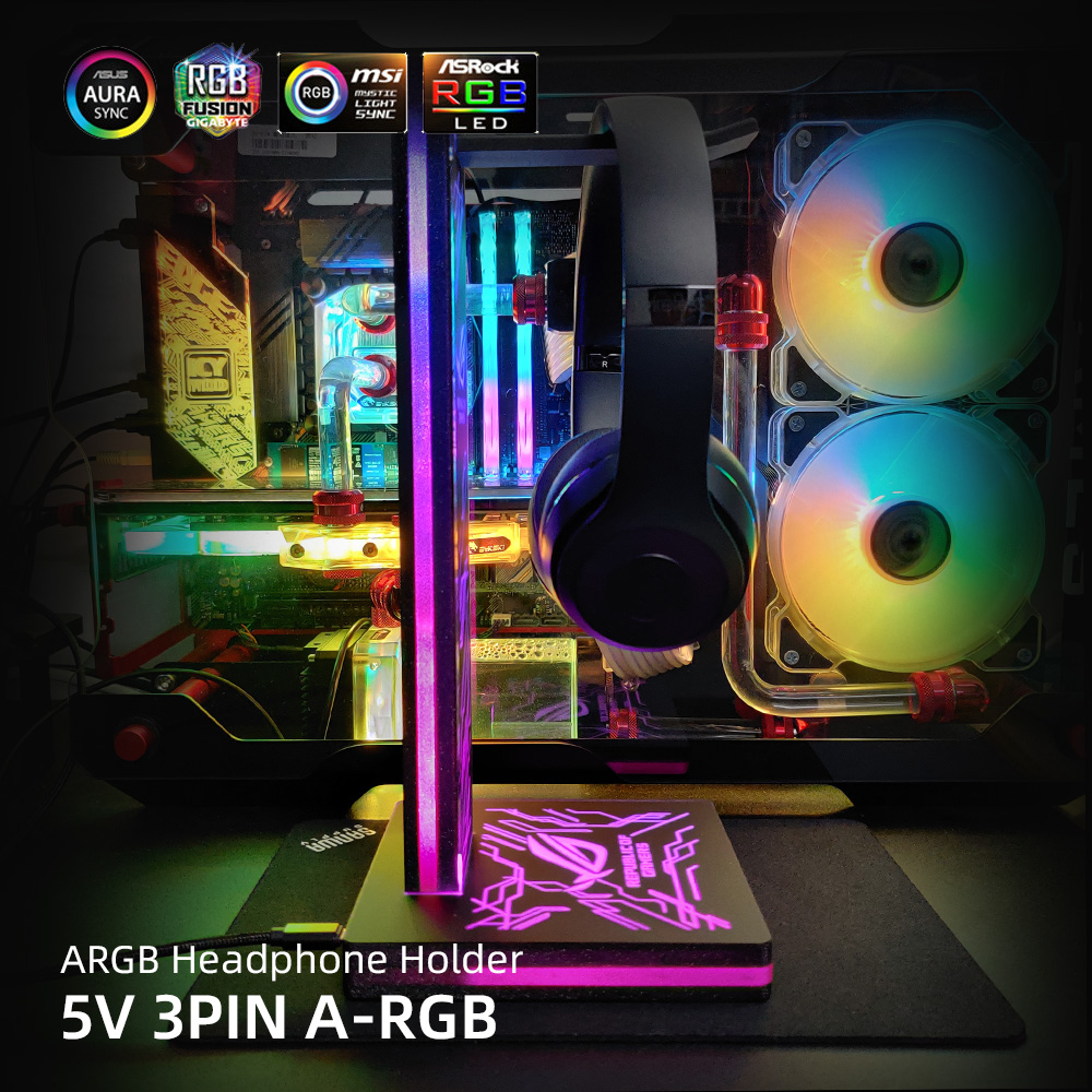 ARGB Headphone Holder PC Light - Headset Stand Rgb avis et prix