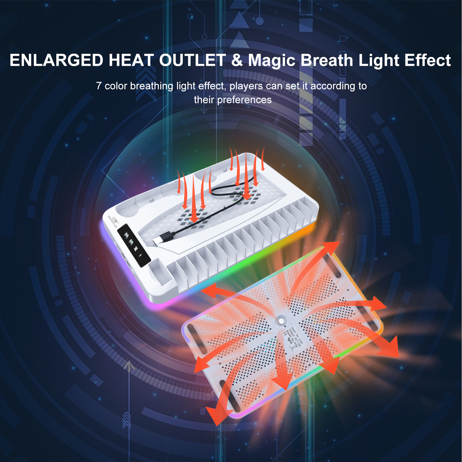 GAMINJA RGB Cooling Stand for  - Headset Stand Rgb avis et prix